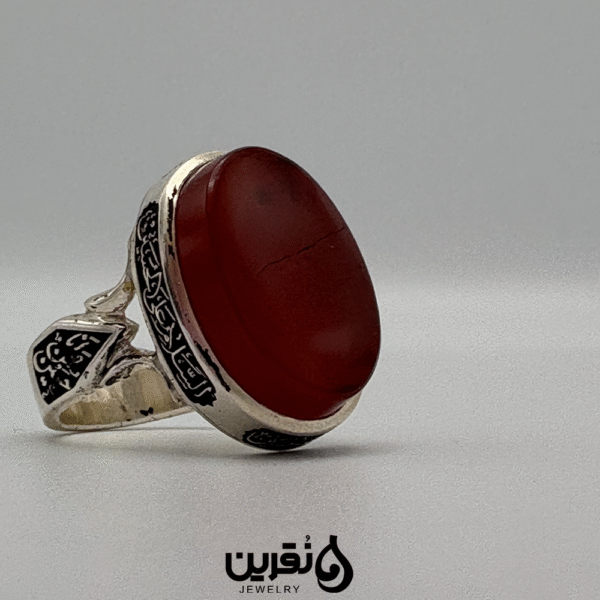 انگشتر نقره مردانه عقیق سرخ کد 1001